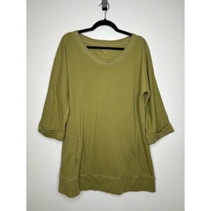 Soft Surroundings green sweater top-  Size Large